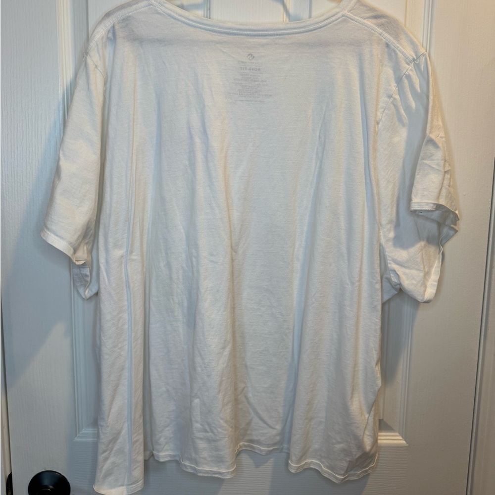 White Oversized Super Hero Energy Print T Shirt Size L/XL 100% Cotton - Picture 4 of 4